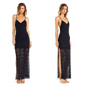 For Love & Lemons Mi Amore Lace Maxi Dress